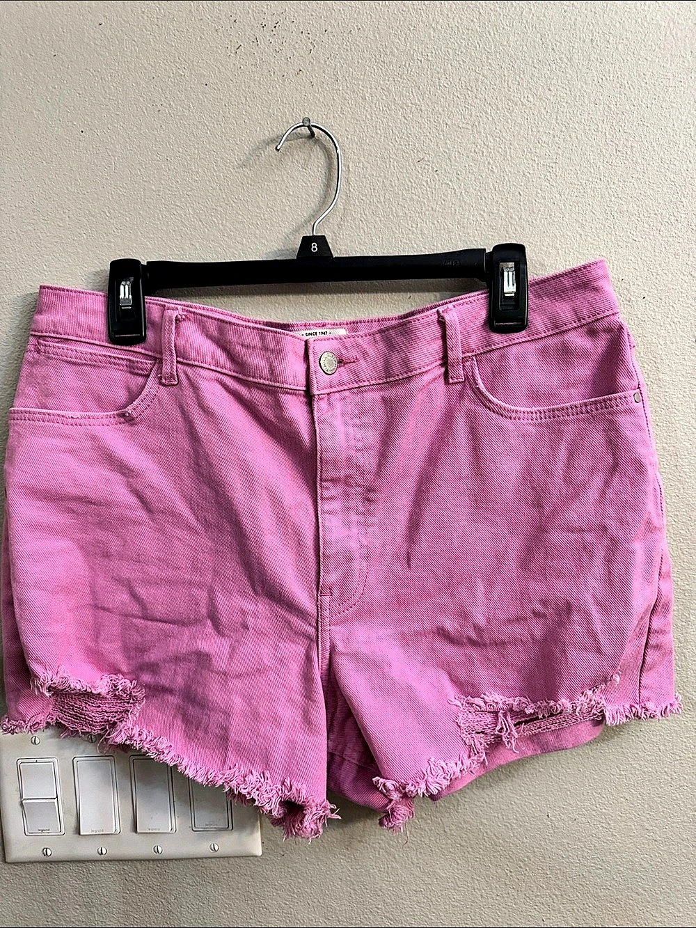 Wrangler High Rise Vintage 3" Short Pink Jean Shorts